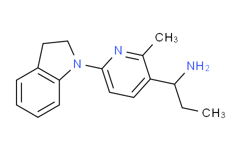 CAS No. 1355178-98-1, 1-(6-(Indolin-1-yl)-2-methylpyridin-3-yl)propan-1-amine