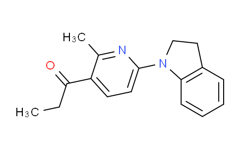 CAS No. 1355177-29-5, 1-(6-(Indolin-1-yl)-2-methylpyridin-3-yl)propan-1-one