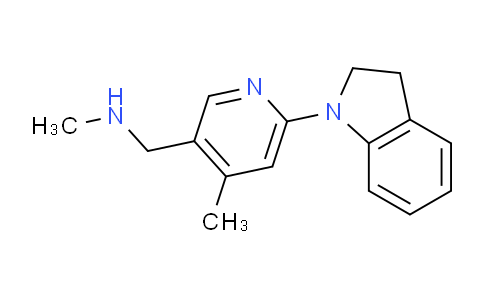 CAS No. 1355230-70-4, 1-(6-(Indolin-1-yl)-4-methylpyridin-3-yl)-N-methylmethanamine