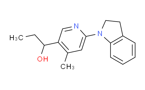 CAS No. 1355194-51-2, 1-(6-(Indolin-1-yl)-4-methylpyridin-3-yl)propan-1-ol