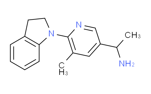 CAS No. 1355222-51-3, 1-(6-(Indolin-1-yl)-5-methylpyridin-3-yl)ethanamine