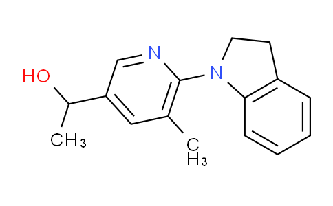 CAS No. 1355227-34-7, 1-(6-(Indolin-1-yl)-5-methylpyridin-3-yl)ethanol
