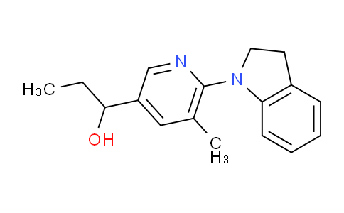 CAS No. 1355201-69-2, 1-(6-(Indolin-1-yl)-5-methylpyridin-3-yl)propan-1-ol