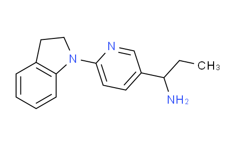 CAS No. 1355218-09-5, 1-(6-(Indolin-1-yl)pyridin-3-yl)propan-1-amine