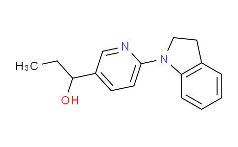 CAS No. 1355177-98-8, 1-(6-(Indolin-1-yl)pyridin-3-yl)propan-1-ol