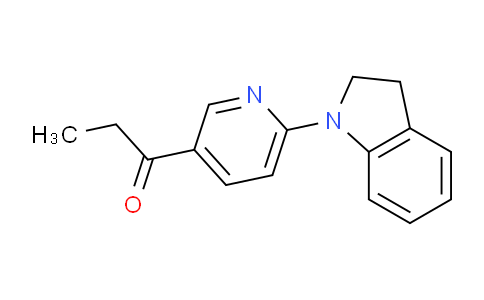 CAS No. 1355219-38-3, 1-(6-(Indolin-1-yl)pyridin-3-yl)propan-1-one