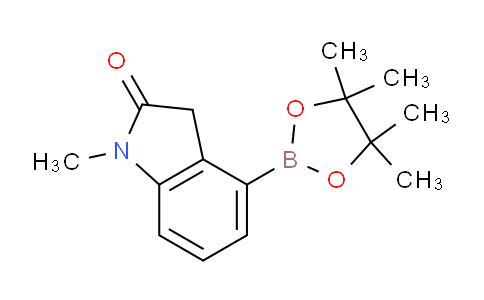 CAS No. 1471258-32-8, 1-Methyl-4-(4,4,5,5-tetramethyl-1,3,2-dioxaborolan-2-yl)indolin-2-one