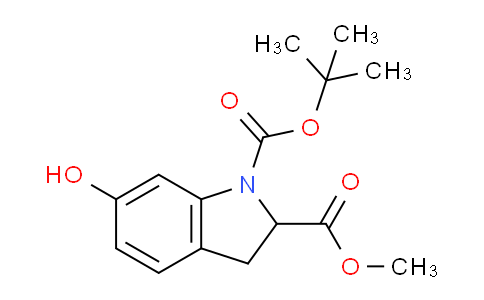 CAS No. 1255098-54-4, 1-tert-Butyl 2-methyl 6-hydroxyindoline-1,2-dicarboxylate