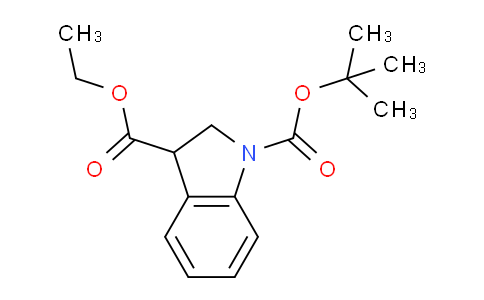 CAS No. 177200-89-4, 1-tert-Butyl 3-ethyl indoline-1,3-dicarboxylate