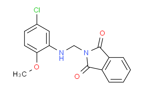 CAS No. 859299-43-7, 2-(((5-Chloro-2-methoxyphenyl)amino)methyl)isoindoline-1,3-dione