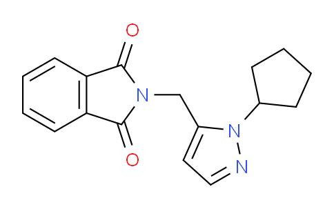 CAS No. 1384856-35-2, 2-((1-Cyclopentyl-1H-pyrazol-5-yl)methyl)isoindoline-1,3-dione