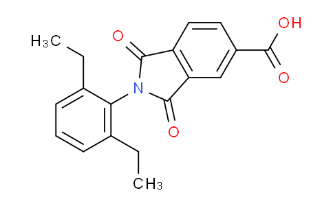 CAS No. 100844-07-3, 2-(2,6-Diethylphenyl)-1,3-dioxoisoindoline-5-carboxylic acid