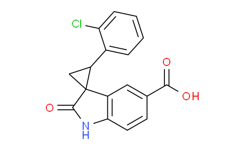 CAS No. 1707394-17-9, 2-(2-Chlorophenyl)-2'-oxospiro[cyclopropane-1,3'-indoline]-5'-carboxylic acid