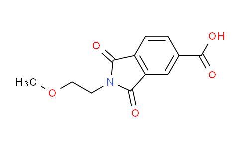 CAS No. 166096-35-1, 2-(2-Methoxyethyl)-1,3-dioxoisoindoline-5-carboxylic acid