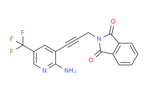 CAS No. 1221792-28-4, 2-(3-(2-Amino-5-(trifluoromethyl)pyridin-3-yl)prop-2-yn-1-yl)isoindoline-1,3-dione