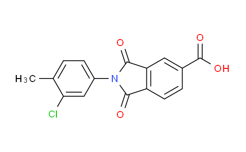 CAS No. 313260-37-6, 2-(3-Chloro-4-methylphenyl)-1,3-dioxoisoindoline-5-carboxylic acid