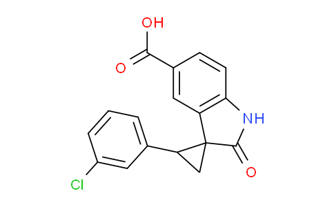 CAS No. 1707605-77-3, 2-(3-Chlorophenyl)-2'-oxospiro[cyclopropane-1,3'-indoline]-5'-carboxylic acid