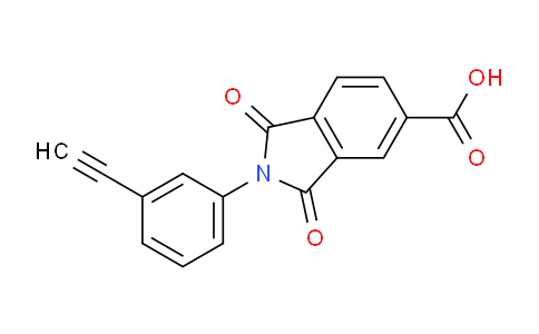 CAS No. 294667-03-1, 2-(3-Ethynylphenyl)-1,3-dioxoisoindoline-5-carboxylic acid