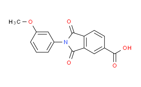 CAS No. 166096-48-6, 2-(3-Methoxyphenyl)-1,3-dioxoisoindoline-5-carboxylic acid