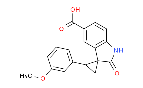 CAS No. 1707563-47-0, 2-(3-Methoxyphenyl)-2'-oxospiro[cyclopropane-1,3'-indoline]-5'-carboxylic acid