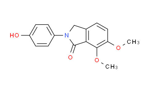 CAS No. 313705-04-3, 2-(4-Hydroxyphenyl)-6,7-dimethoxyisoindolin-1-one