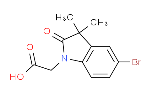 CAS No. 1263213-64-4, 2-(5-Bromo-3,3-dimethyl-2-oxoindolin-1-yl)acetic acid