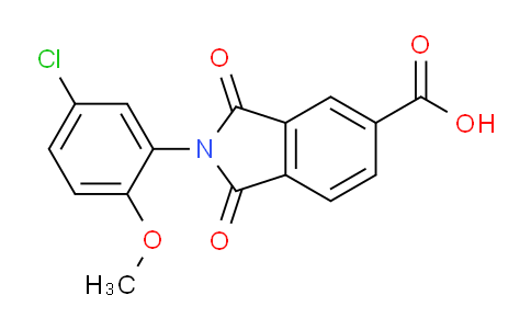 CAS No. 690967-38-5, 2-(5-Chloro-2-methoxyphenyl)-1,3-dioxoisoindoline-5-carboxylic acid