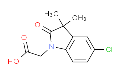 CAS No. 1171494-57-7, 2-(5-Chloro-3,3-dimethyl-2-oxoindolin-1-yl)acetic acid