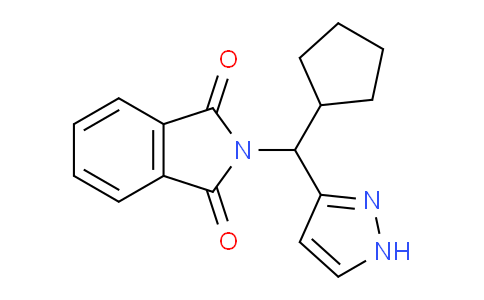 CAS No. 1384856-37-4, 2-(Cyclopentyl(1H-pyrazol-3-yl)methyl)isoindoline-1,3-dione