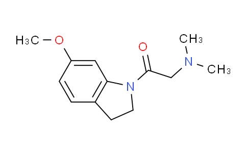 CAS No. 793672-18-1, 2-(Dimethylamino)-1-(6-methoxyindolin-1-yl)ethanone