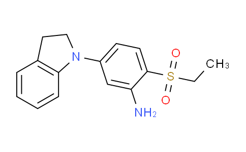 CAS No. 1219976-14-3, 2-(Ethylsulfonyl)-5-(indolin-1-yl)aniline