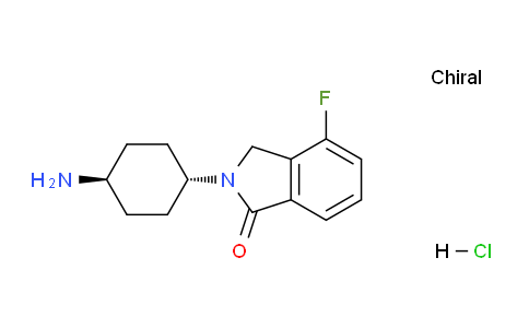 CAS No. 1707367-84-7, 2-(trans-4-Aminocyclohexyl)-4-fluoroisoindolin-1-one hydrochloride