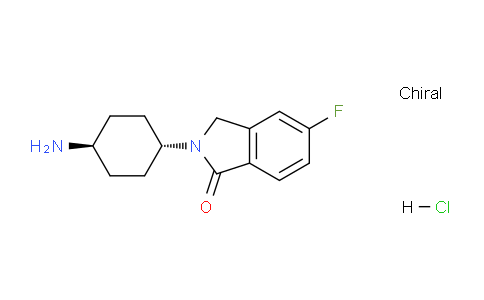 CAS No. 1707358-57-3, 2-(trans-4-Aminocyclohexyl)-5-fluoroisoindolin-1-one hydrochloride