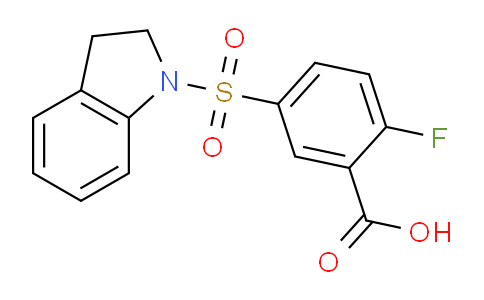 CAS No. 440343-72-6, 2-Fluoro-5-(indolin-1-ylsulfonyl)benzoic acid