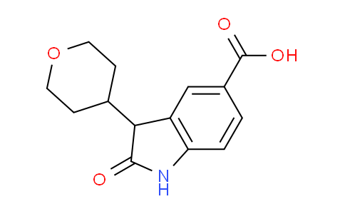 CAS No. 1160248-19-0, 2-Oxo-3-(tetrahydro-2H-pyran-4-yl)indoline-5-carboxylic acid