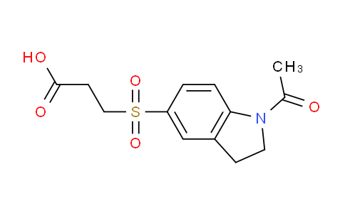 CAS No. 841275-85-2, 3-((1-Acetylindolin-5-yl)sulfonyl)propanoic acid