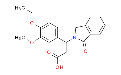 CAS No. 885951-50-8, 3-(4-Ethoxy-3-methoxyphenyl)-3-(1-oxoisoindolin-2-yl)propanoic acid