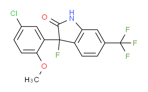 CAS No. 183720-28-7, 3-(5-Chloro-2-methoxyphenyl)-3-fluoro-6-(trifluoromethyl)indolin-2-one