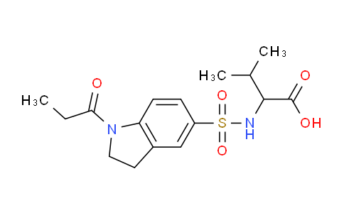 CAS No. 1396966-37-2, 3-Methyl-2-(1-propionylindoline-5-sulfonamido)butanoic acid