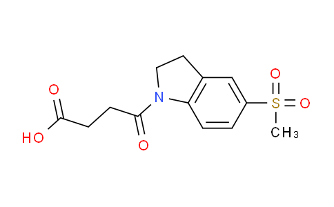 CAS No. 396105-96-7, 4-(5-(Methylsulfonyl)indolin-1-yl)-4-oxobutanoic acid