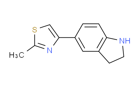 CAS No. 144340-48-7, 4-(Indolin-5-yl)-2-methylthiazole