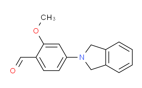 CAS No. 347325-46-6, 4-(Isoindolin-2-yl)-2-methoxybenzaldehyde