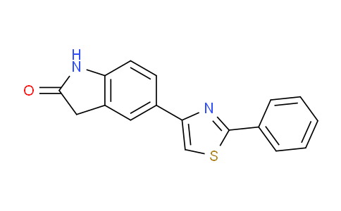 CAS No. 924200-99-7, 5-(2-Phenylthiazol-4-yl)indolin-2-one