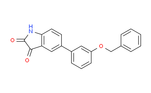 CAS No. 893737-52-5, 5-(3-(Benzyloxy)phenyl)indoline-2,3-dione