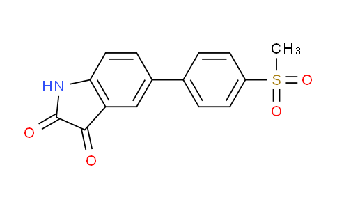 CAS No. 893737-62-7, 5-(4-(Methylsulfonyl)phenyl)indoline-2,3-dione