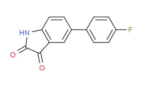 CAS No. 893736-06-6, 5-(4-Fluorophenyl)indoline-2,3-dione
