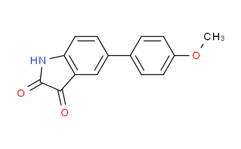 CAS No. 861389-63-1, 5-(4-Methoxyphenyl)indoline-2,3-dione