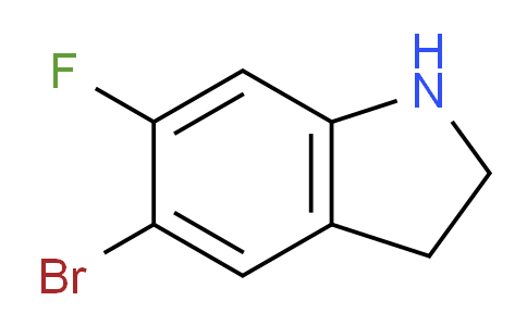CAS No. 1368323-85-6, 5-Bromo-6-fluoroindoline