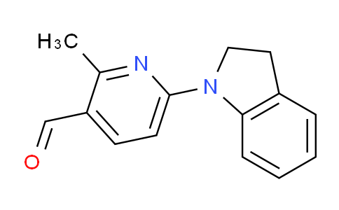 CAS No. 1355219-62-3, 6-(Indolin-1-yl)-2-methylnicotinaldehyde