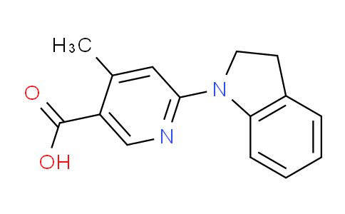 CAS No. 1355182-28-3, 6-(Indolin-1-yl)-4-methylnicotinic acid